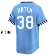 Thomas Hatch Men's Kansas City Royals Light Blue Limited Throwback Cooperstown Collection Jersey