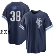 Thomas Hatch Men's Kansas City Royals Navy Replica 2022 City Connect Jersey
