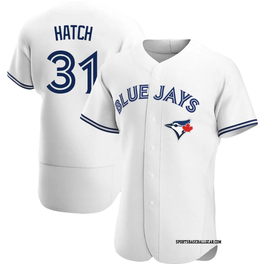 Thomas Hatch Men's Toronto Blue Jays White Authentic Home Jersey