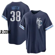 Thomas Hatch Youth Kansas City Royals Navy Replica 2022 City Connect Jersey