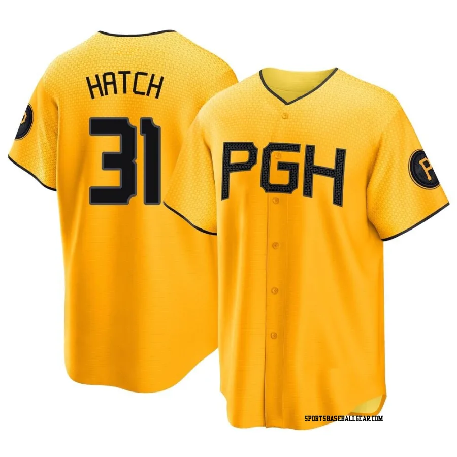 Thomas Hatch Youth Pittsburgh Pirates Gold Replica 2023 City Connect Jersey
