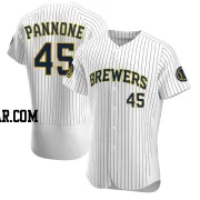 Thomas Pannone Men's Milwaukee Brewers White Authentic Alternate Jersey