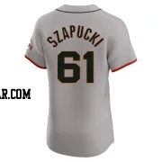 Thomas Szapucki Men's San Francisco Giants Gray Elite Road Jersey