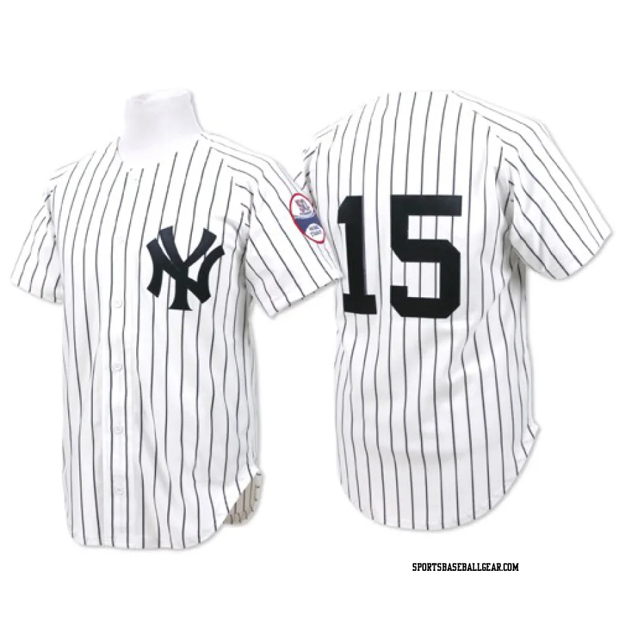 Thurman Munson Men's New York Yankees White Authentic Throwback Jersey