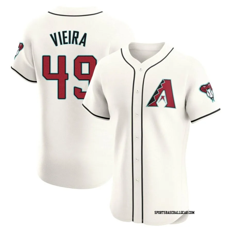 Thyago Vieira Men's Arizona Diamondbacks Cream Elite Home Jersey