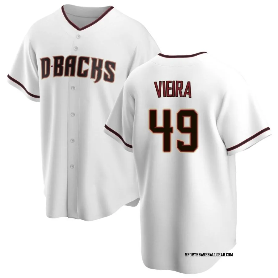 Thyago Vieira Men's Arizona Diamondbacks White Replica Home Jersey