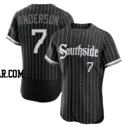 Tim Anderson Men's Chicago White Sox Black Authentic 2021 City Connect Jersey