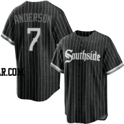 Tim Anderson Men's Chicago White Sox Black Replica 2021 City Connect Jersey