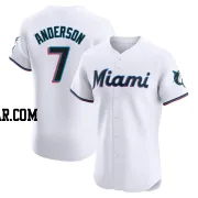 Tim Anderson Men's Miami Marlins White Elite Home Jersey