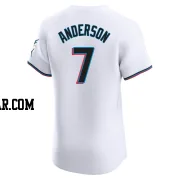 Tim Anderson Men's Miami Marlins White Elite Home Jersey