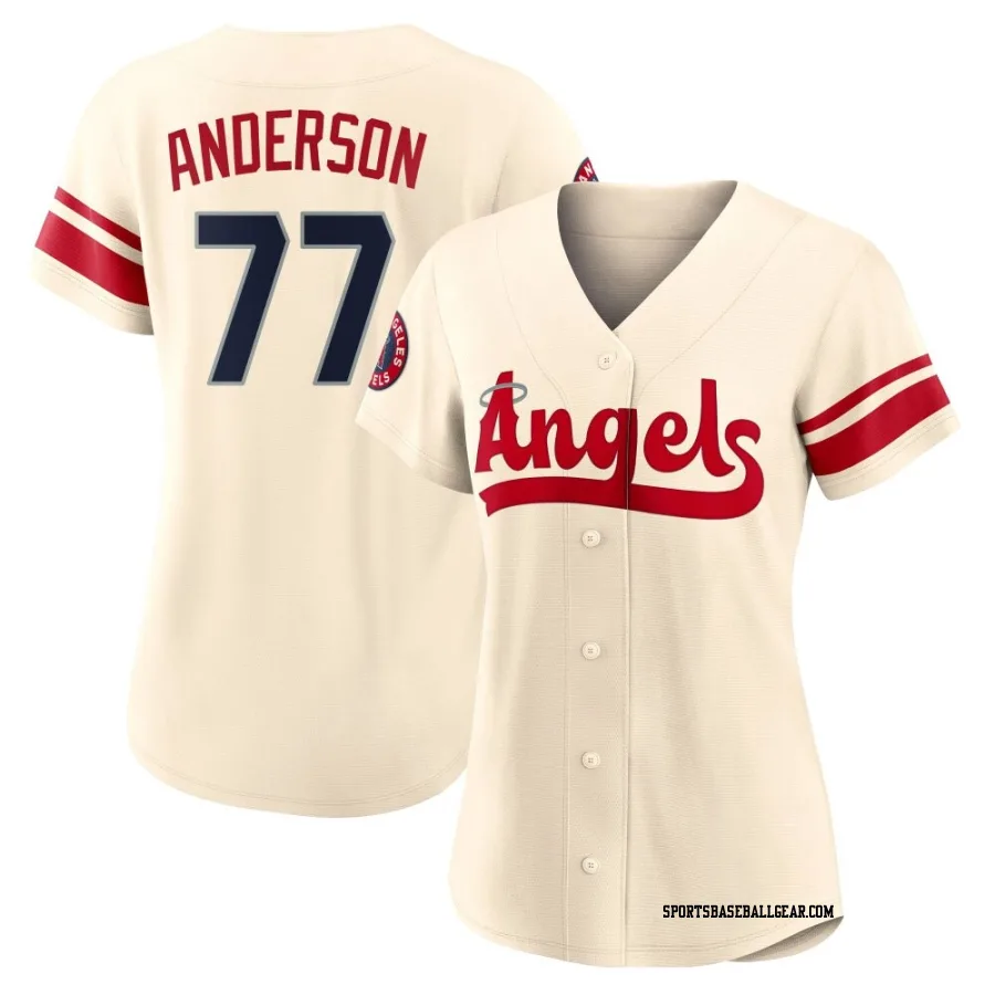 Tim Anderson Women's Los Angeles Angels Cream Authentic 2022 City Connect Jersey