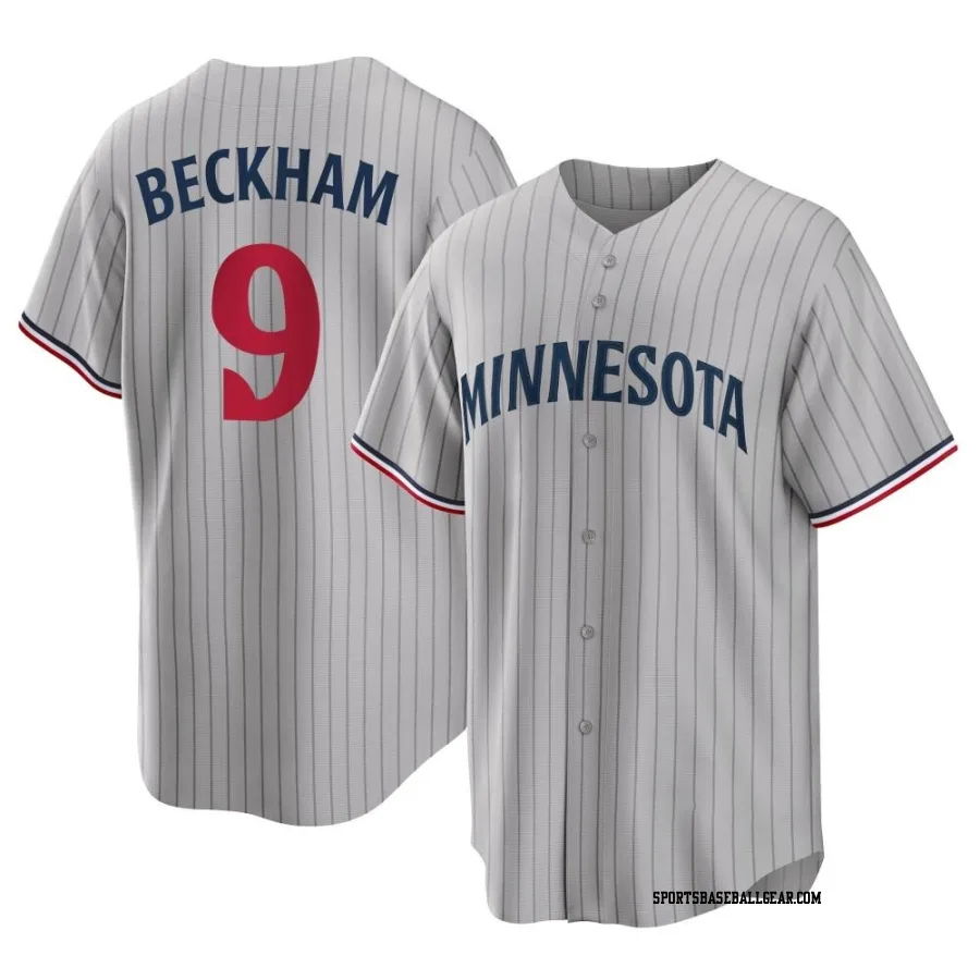 Tim Beckham Men's Minnesota Twins Gray Replica Road Jersey