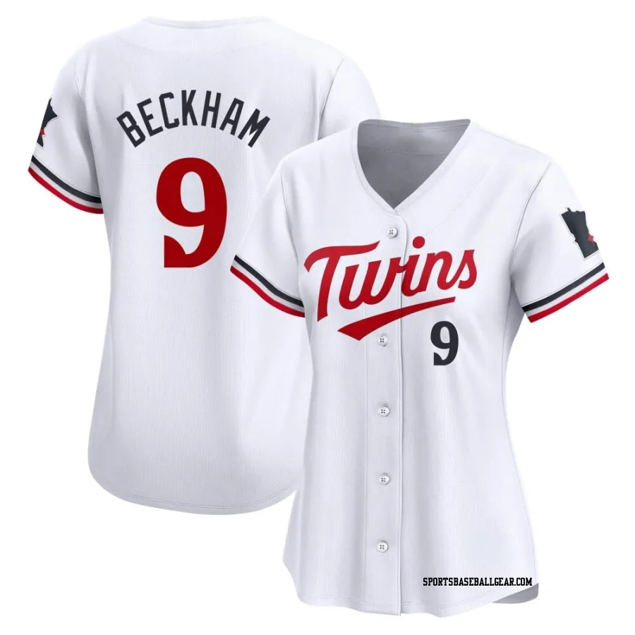 Tim Beckham Women's Minnesota Twins White Limited Home Jersey