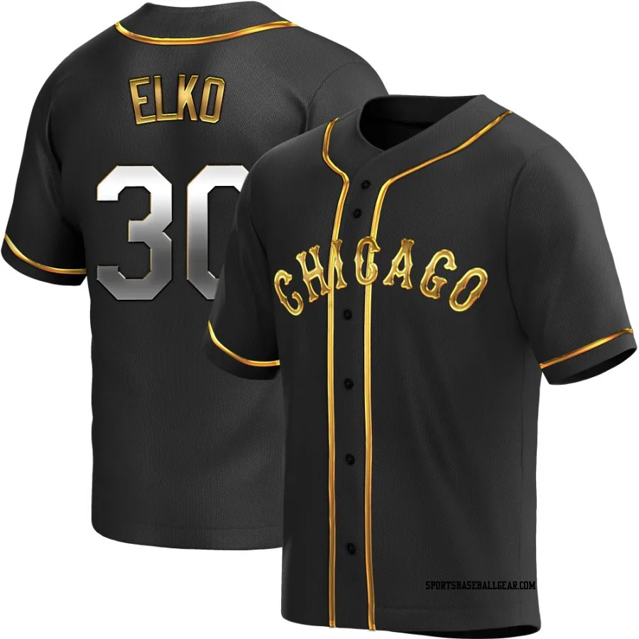 Tim Elko Men's Chicago White Sox Black Golden Replica Alternate Jersey