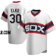 Tim Elko Men's Chicago White Sox White Replica Cooperstown Collection Jersey