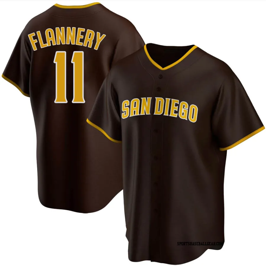 Tim Flannery Men's San Diego Padres Brown Replica Road Jersey