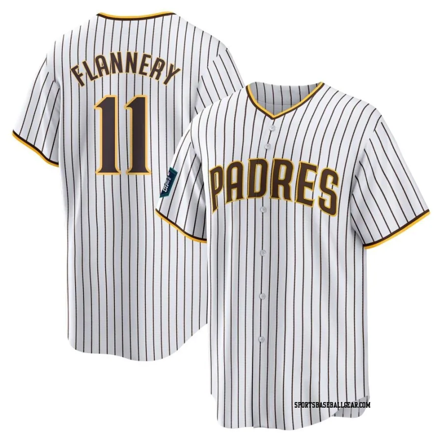 Tim Flannery Men's San Diego Padres White Replica 2024 World Tour Seoul Series Home Jersey