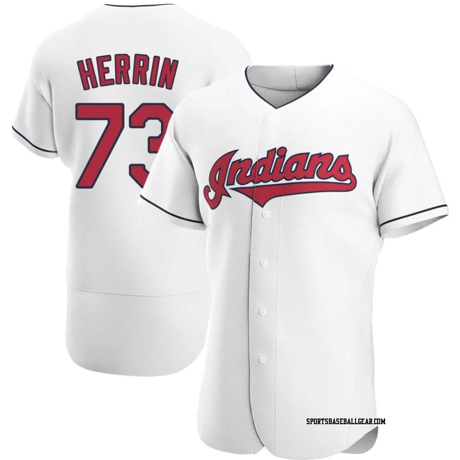 Tim Herrin Men's Cleveland Guardians White Authentic Home Jersey