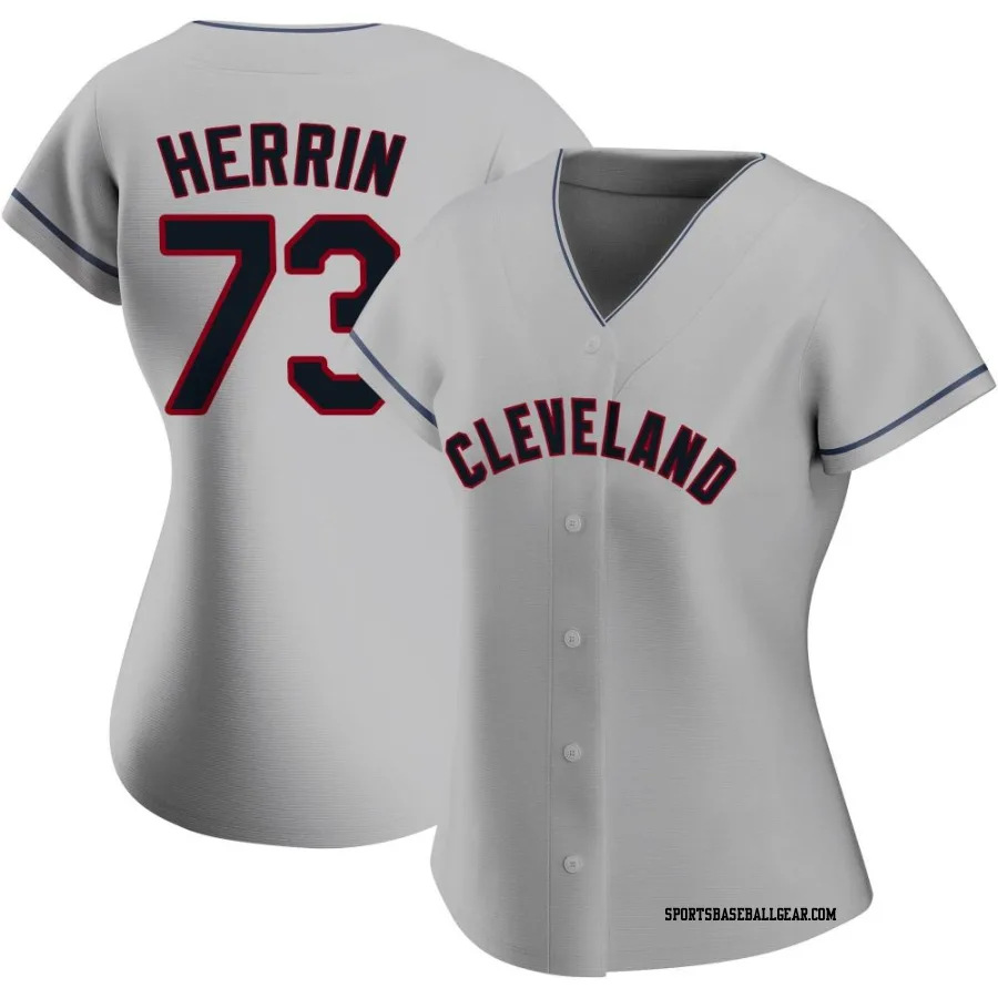Tim Herrin Women's Cleveland Guardians Gray Authentic Road Jersey
