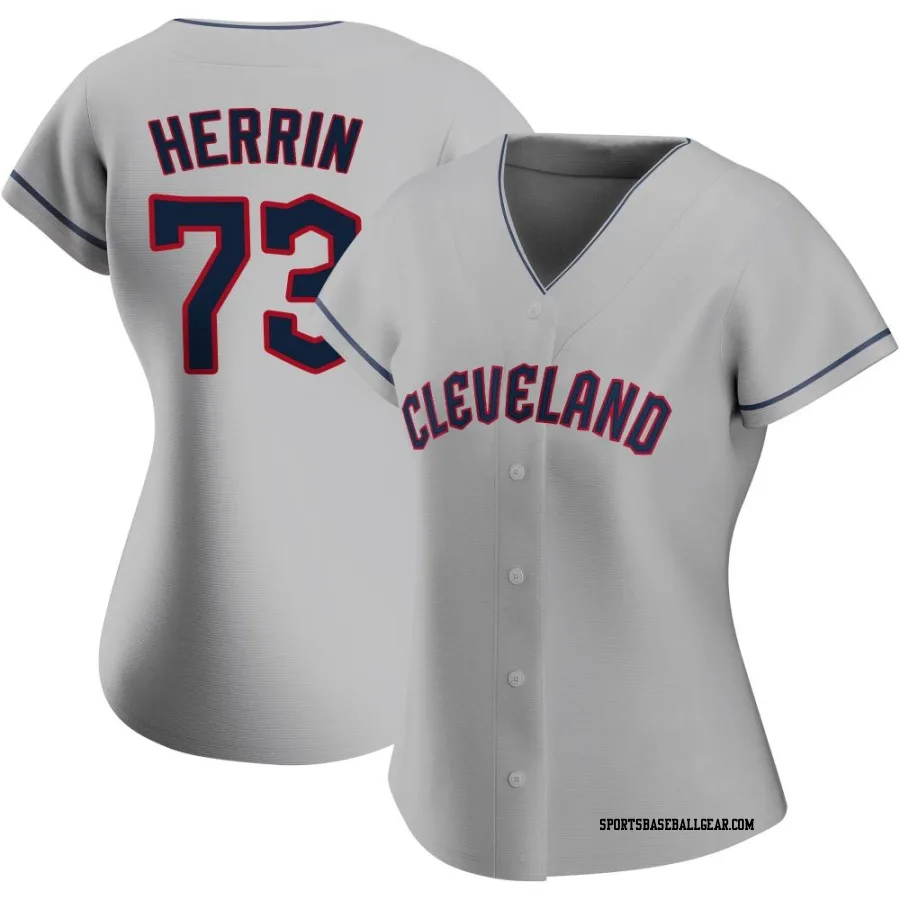 Tim Herrin Women's Cleveland Guardians Gray Authentic Road Jersey