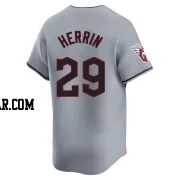 Tim Herrin Youth Cleveland Guardians Gray Limited Road Jersey