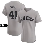 Tim Hill Men's New York Yankees Gray Elite Road Jersey