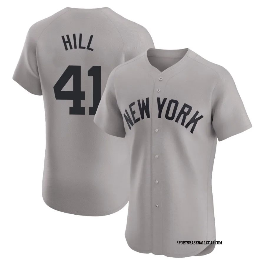 Tim Hill Men's New York Yankees Gray Elite Road Jersey