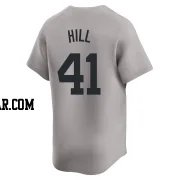Tim Hill Men's New York Yankees Gray Limited Away 2024 World Series Jersey