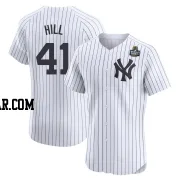 Tim Hill Men's New York Yankees White Elite Home 2024 World Series Jersey