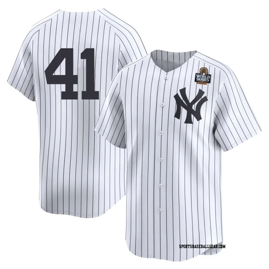 Tim Hill Men's New York Yankees White Limited Yankee Home 2nd 2024 World Series Jersey