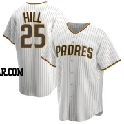 Tim Hill Men's San Diego Padres White/Brown Replica Home Jersey