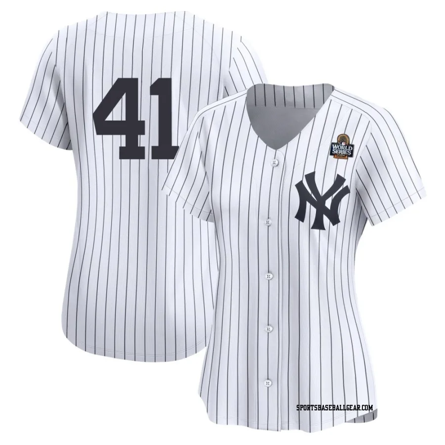 Tim Hill Women's New York Yankees White Limited Yankee Home 2nd 2024 World Series Jersey