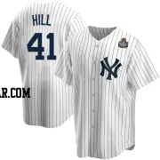 Tim Hill Youth New York Yankees White Replica Home 2024 World Series Jersey