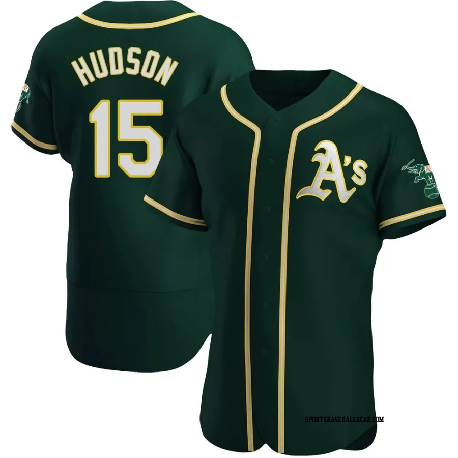 Tim Hudson Men's Oakland Athletics Green Authentic Alternate Jersey