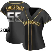 Tim Lincecum Women's San Francisco Giants Black Golden Replica Alternate Jersey