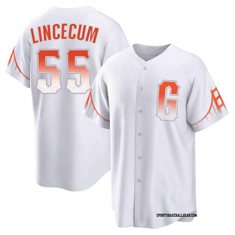 Tim Lincecum Youth San Francisco Giants White Replica 2021 City Connect Jersey