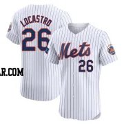 Tim Locastro Men's New York Mets White Elite Home Patch Jersey