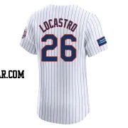 Tim Locastro Men's New York Mets White Elite Home Patch Jersey