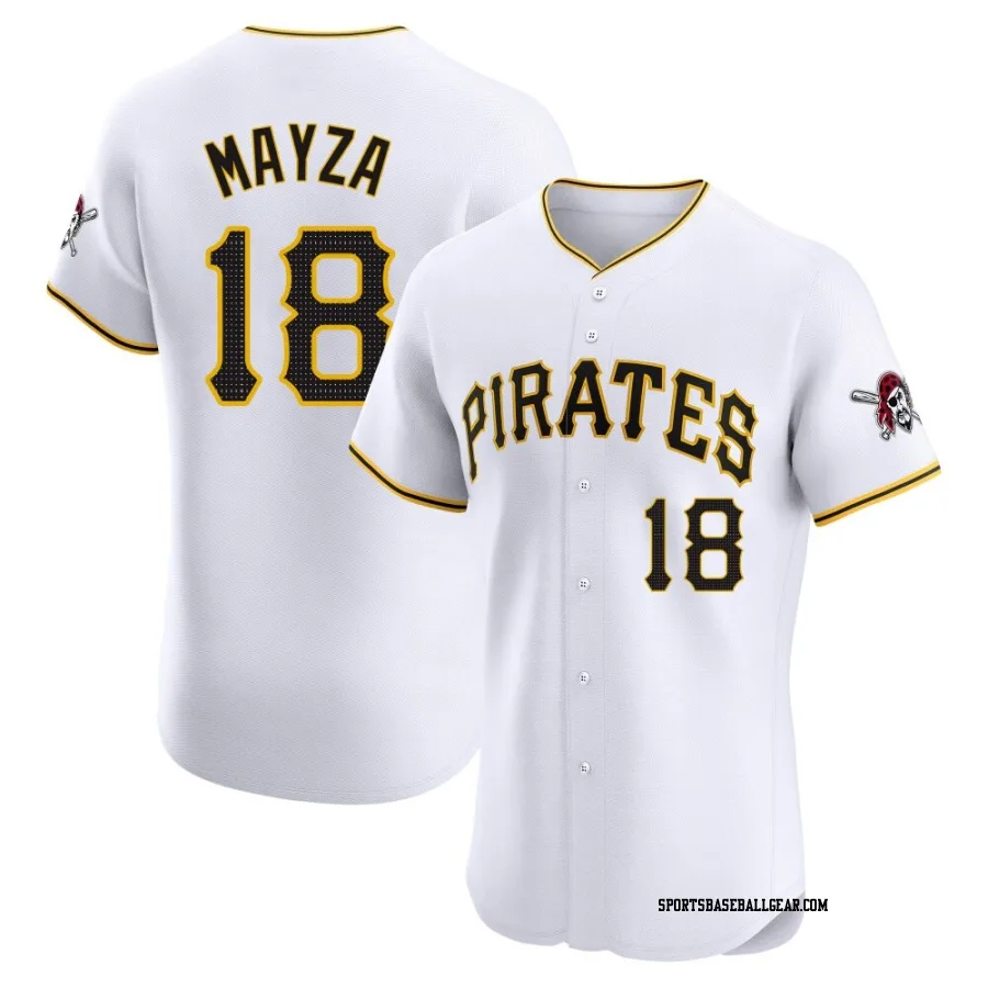 Tim Mayza Men's Pittsburgh Pirates White Elite Home Jersey