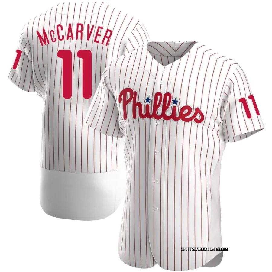 Tim McCarver Men's Philadelphia Phillies White Authentic Home Jersey