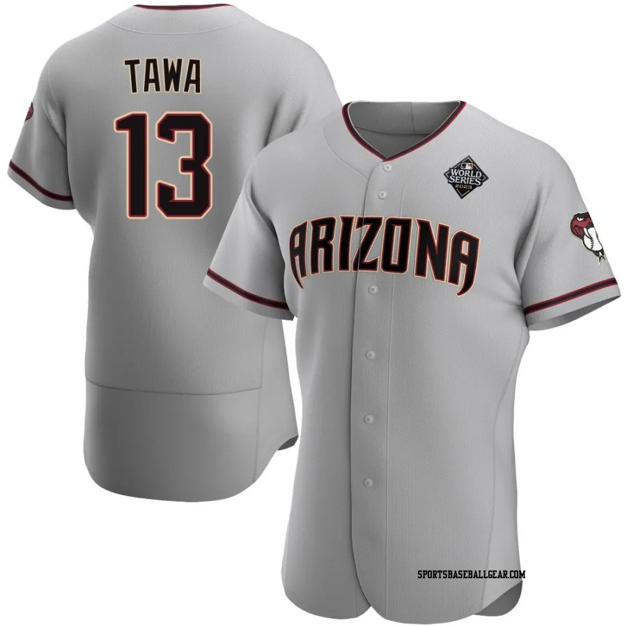 Tim Tawa Men's Arizona Diamondbacks Gray Authentic Road 2023 World Series Jersey