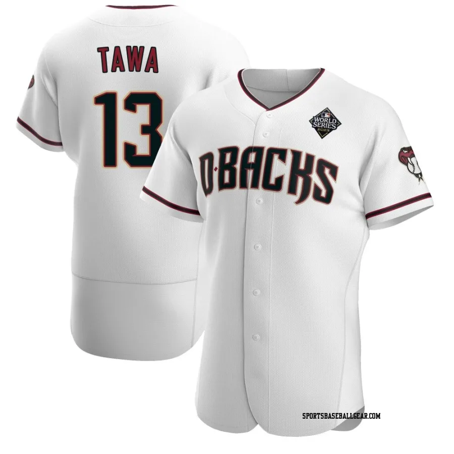 Tim Tawa Men's Arizona Diamondbacks White Authentic Crimson Home 2023 World Series Jersey