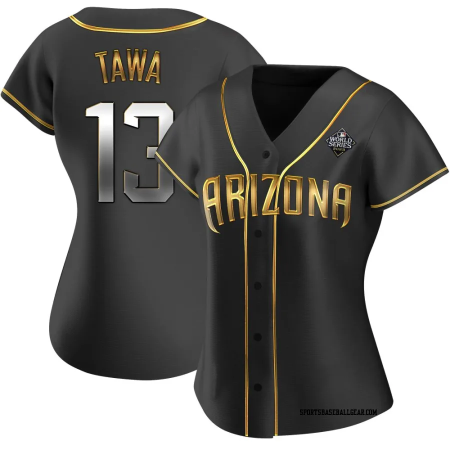 Tim Tawa Women's Arizona Diamondbacks Black Golden Replica Alternate 2023 World Series Jersey