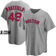 Tim Wakefield Men's Boston Red Sox Gray Replica Road Jersey
