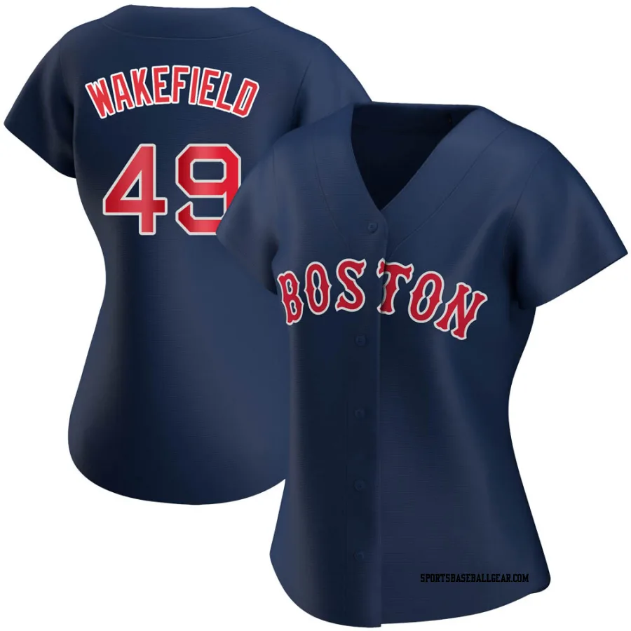 Tim Wakefield Women's Boston Red Sox Navy Authentic Alternate Jersey