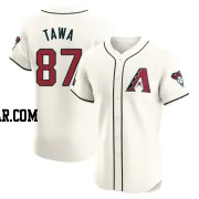 Timothy Tawa Men's Arizona Diamondbacks Cream Elite Home Patch Jersey