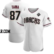 Timothy Tawa Men's Arizona Diamondbacks White Authentic Crimson Home 2023 World Series Jersey