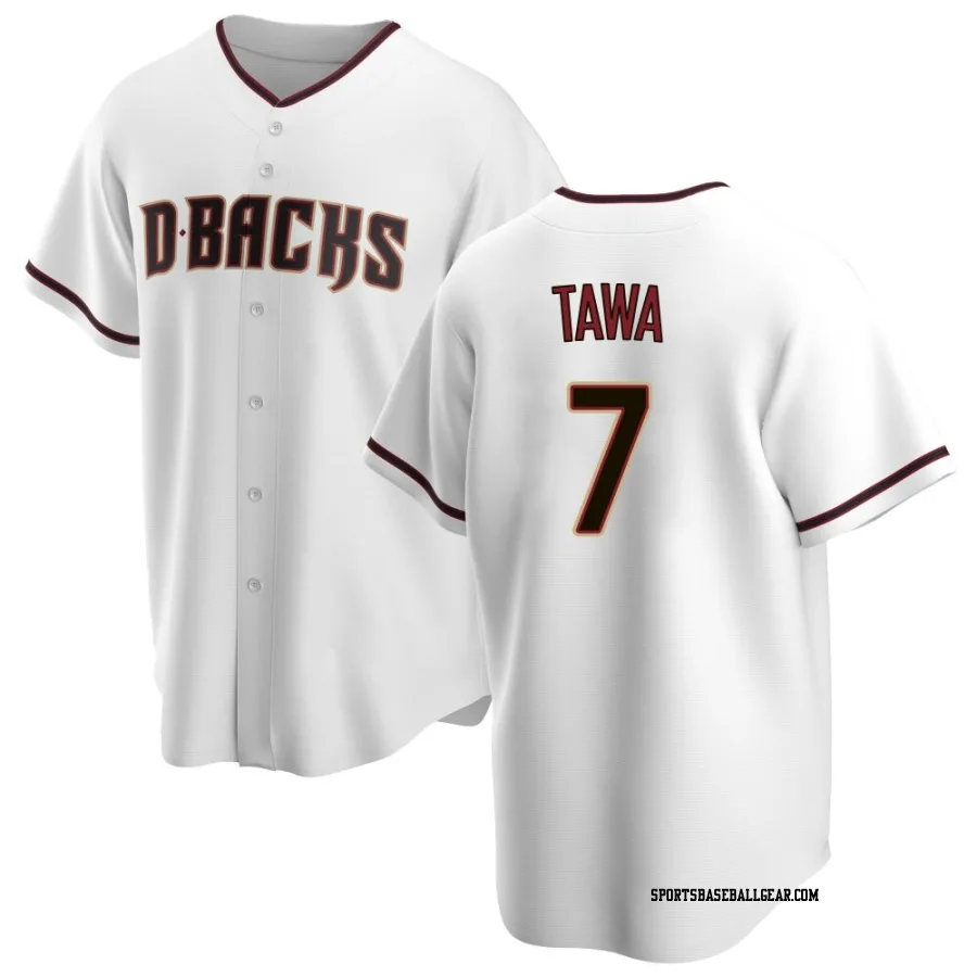 Timothy Tawa Men's Arizona Diamondbacks White Replica Home Jersey