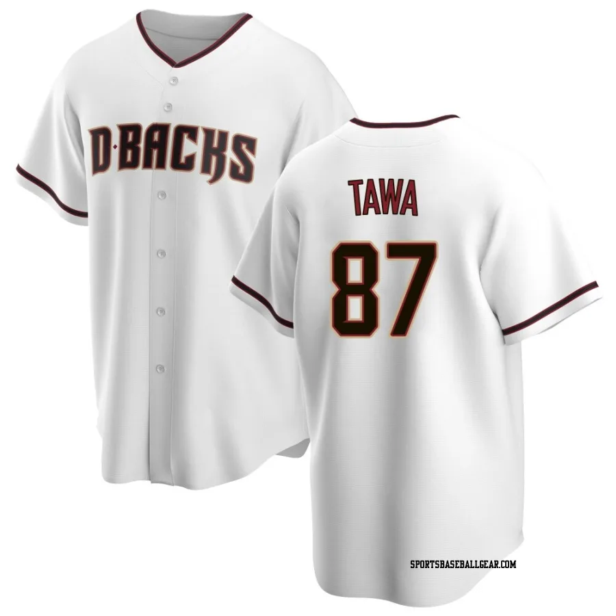 Timothy Tawa Men's Arizona Diamondbacks White Replica Home Jersey