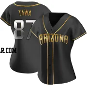 Timothy Tawa Women's Arizona Diamondbacks Black Golden Replica Alternate Jersey